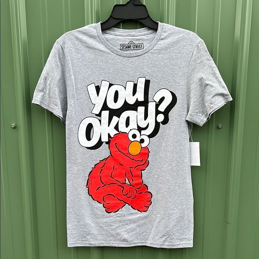 Sesame Street Graphic Elmo You Okay? T-Shirt Size S